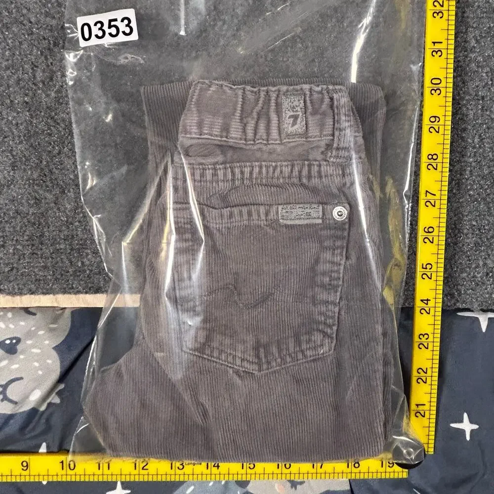 Seven For All‎ Mankind Standard Corduroy Kids 7 Gray 100% Cotton